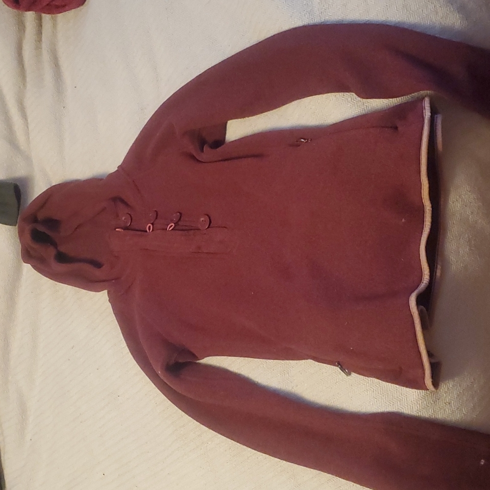 North face fleece hoodie, quarter zip